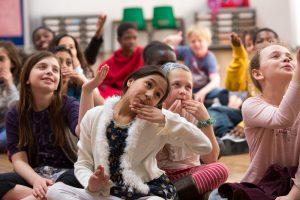 Children getting involved in workshop